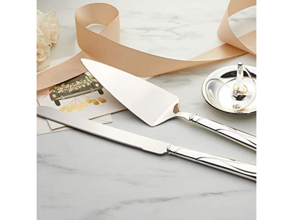 Lenox Adorn Cake Knife & Server Set, Silver