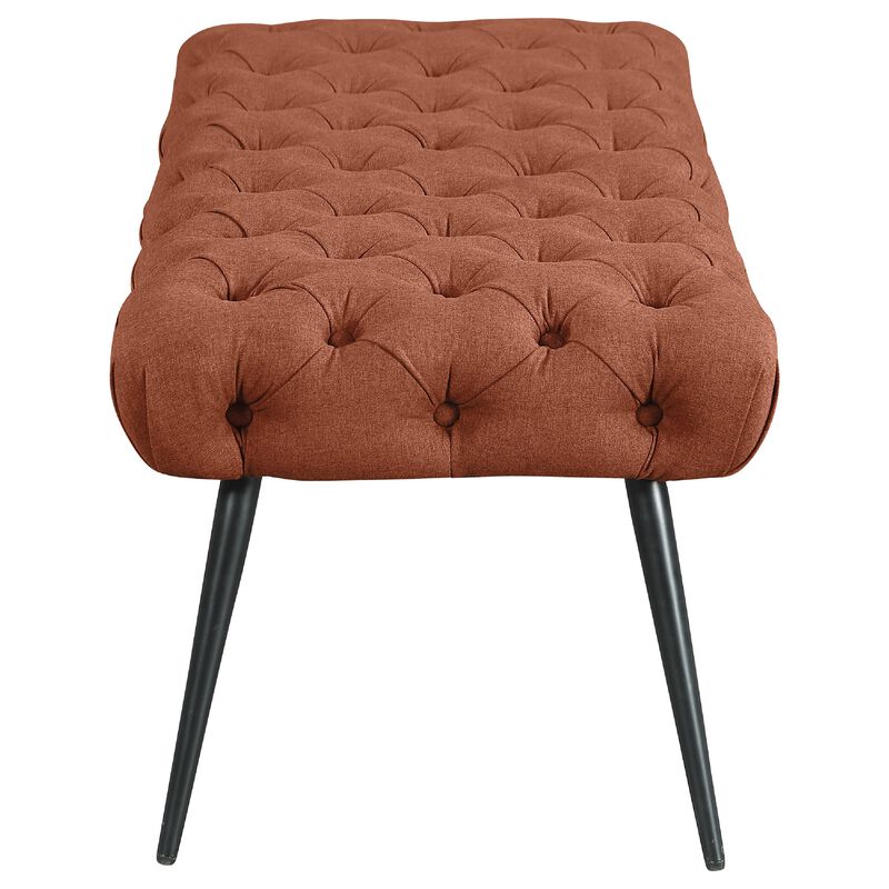 Lila Bench, Foam Seat, Button Tufted, Chrome Legs image number 3