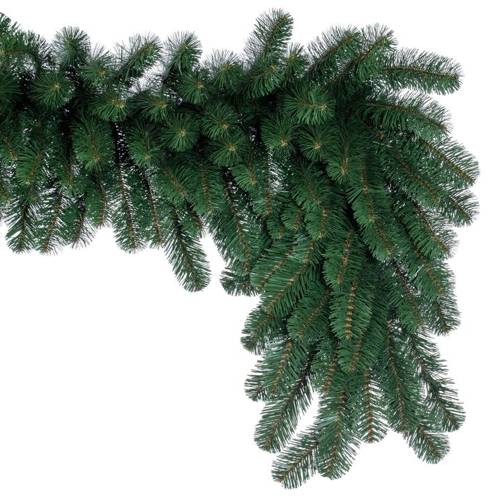 Vickerman 9' Oregon Fir Artificial Christmas Garland, Unlit - Faux Fir Christmas Garland - Indoor Seasonal Home Decor