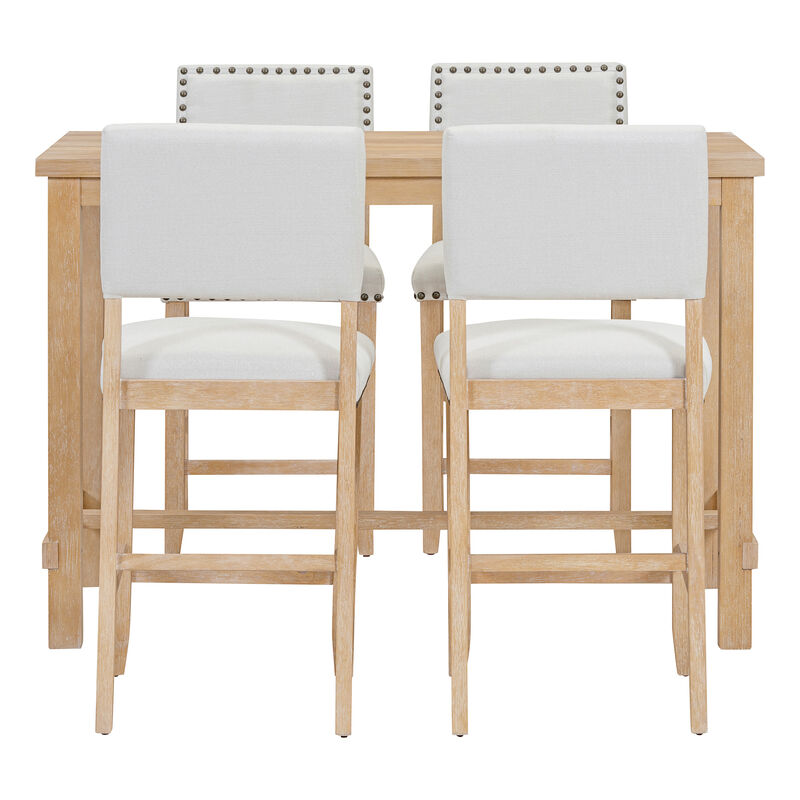 Merax 5-Piece Counter Height Dining Set