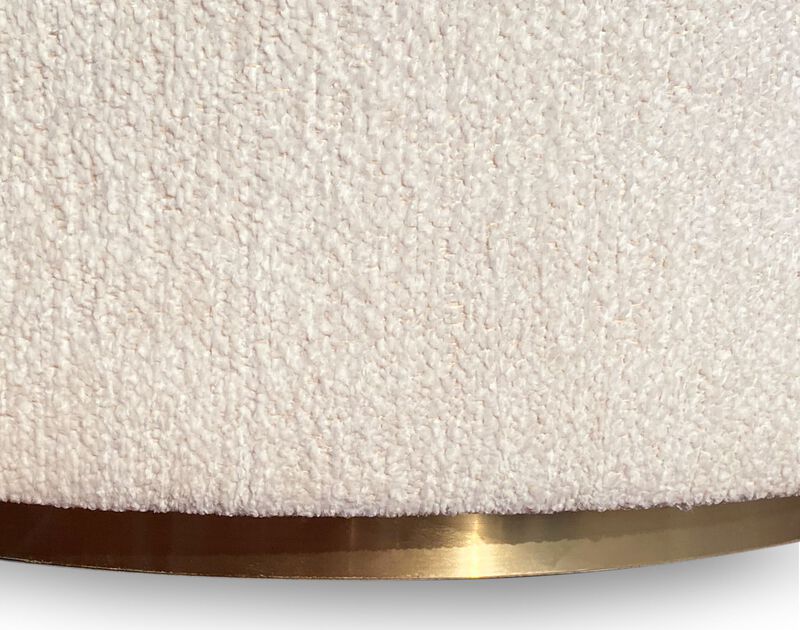 Zinnia Fully Upholstered Swivel Chair in Dune Chenille