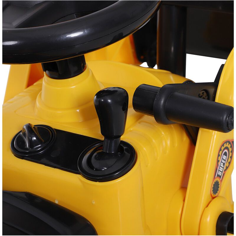 BreeBe 3 in 1 Ride On Toy Bulldozer Digger Tractor Pulling Cart Pretend Play Construction Truck image number 7