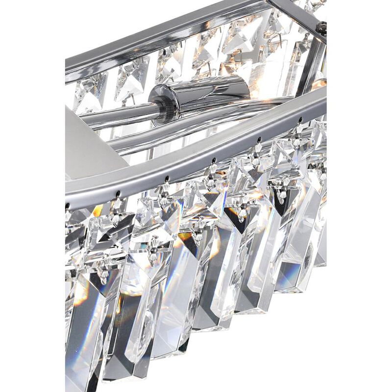 Glamorous 5 Light Down Chandelier With Chrome Finish