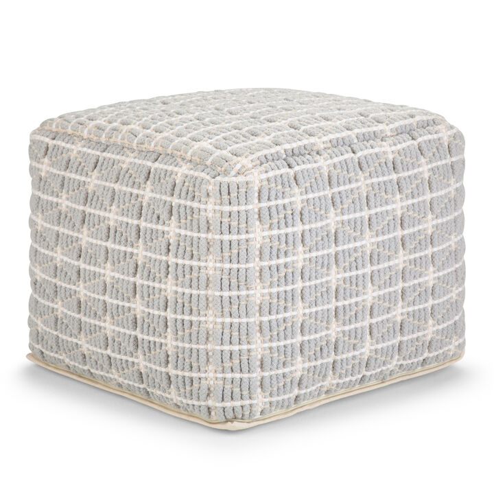 Simpli Home Noreen Square Pouf