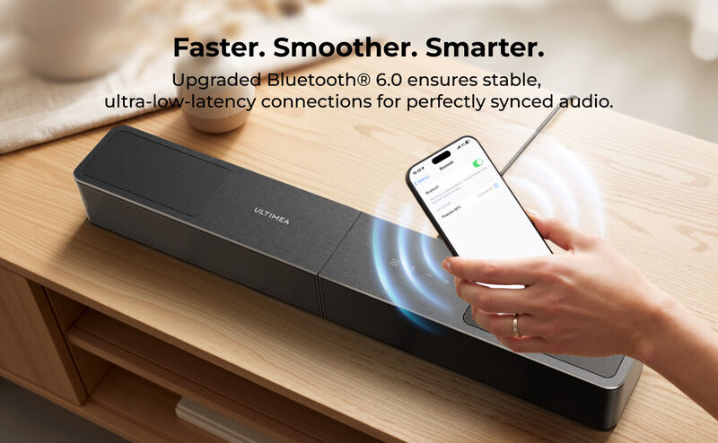 ULTIMEA Poseidon M70 3.1.2ch Dolby Atmos Sound Bar with Wireless Subwoofer,2 Up-Firing Drivers,312W Peak Power BassMX, HDMI eARC image number 6