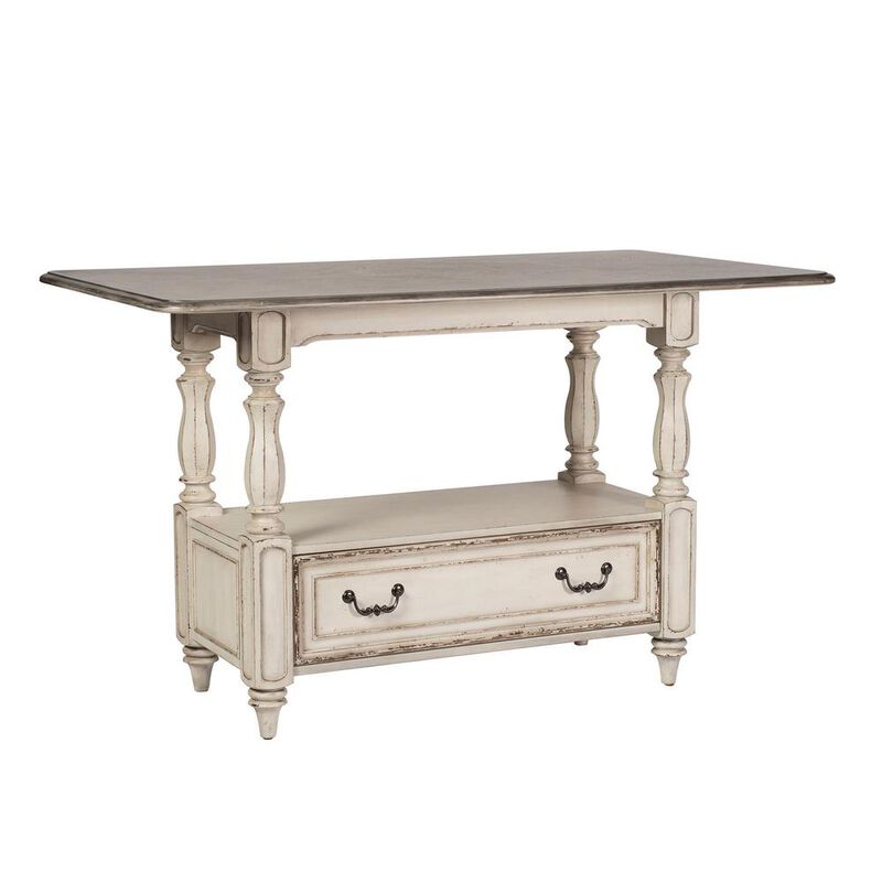 Liberty Furniture Magnolia Manor Gathering Table in Antique White image number 0