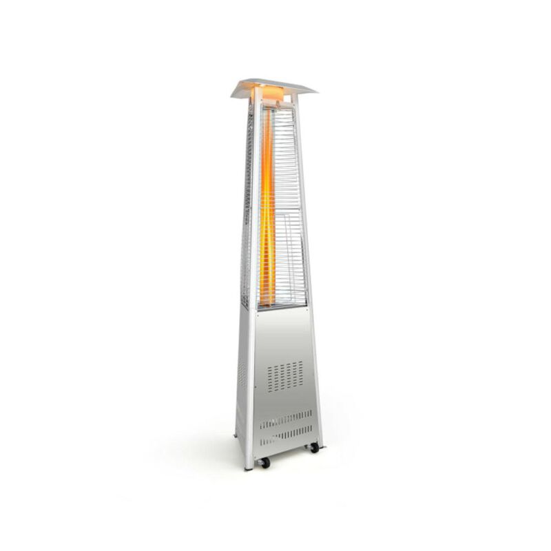Hivvago 42,000 BTU Stainless Steel Pyramid Patio Heater With Wheels