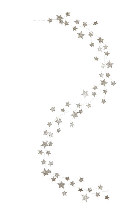 72" Star Shaped Garland with Glitter