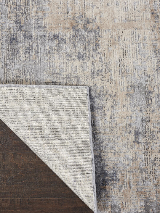 Rustic Textures RUS01 Gray/Beige 3'11" x 5'11" Rug