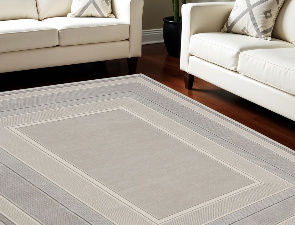 HomeRoots Geometric Non Skid Area Rug