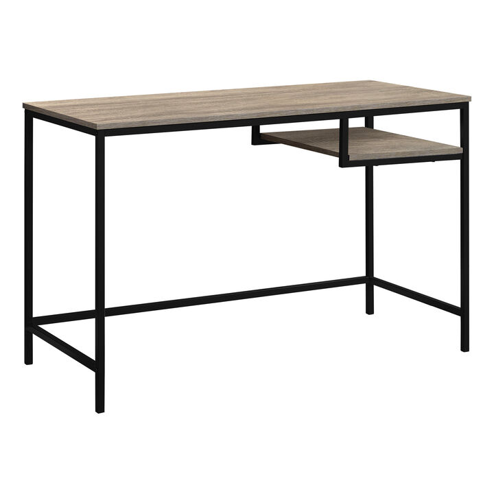 Monarch Specialties I 7370 Computer Desk, Home Office, Laptop, 48"L, Work, Metal, Laminate, Brown, Black, Contemporary, Modern