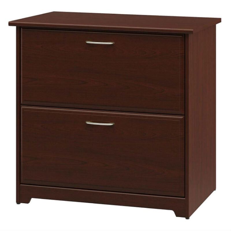 Hivvago 2-Drawer Lateral File Cabinet in Cherry Wood Finish
