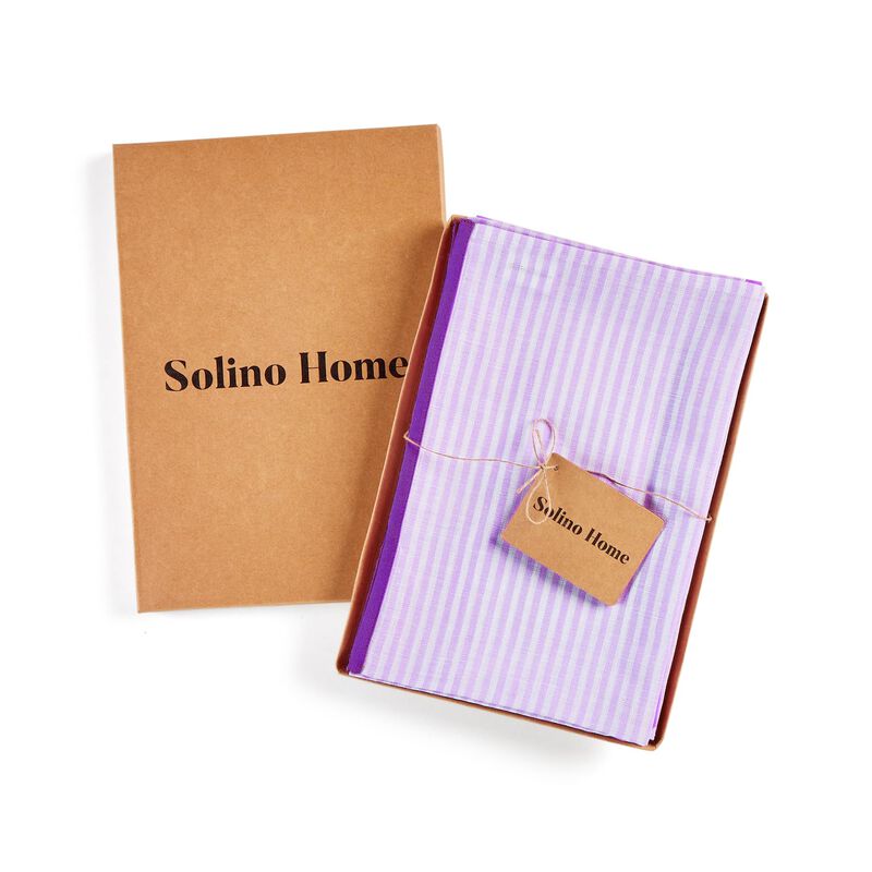 Solino Home 100% Pure Linen Dinner Napkins 20 x 20 Inch Set of 4 - Carmine