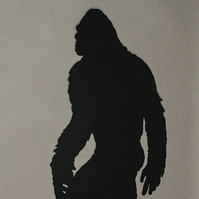 Black Metal Laser Cut Bigfoot Walking Wall Sculpture Home Decor Sasquatch Art image number 7