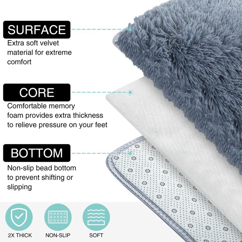 Rug Branch Alba Contemporary  Solid Pink  Plush Indoor Area Rug