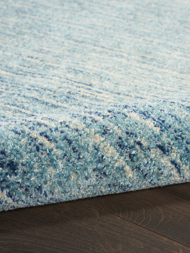 Passion PSN09 Navy/Light Blue 8' x Round Rug image number 4