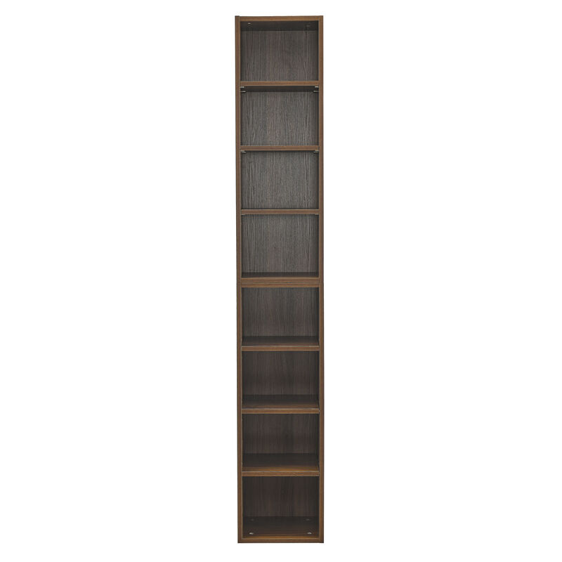 70.9 in.Tall Wood 4-Shelf Standard Bookcase with Shelves (Set of 2)