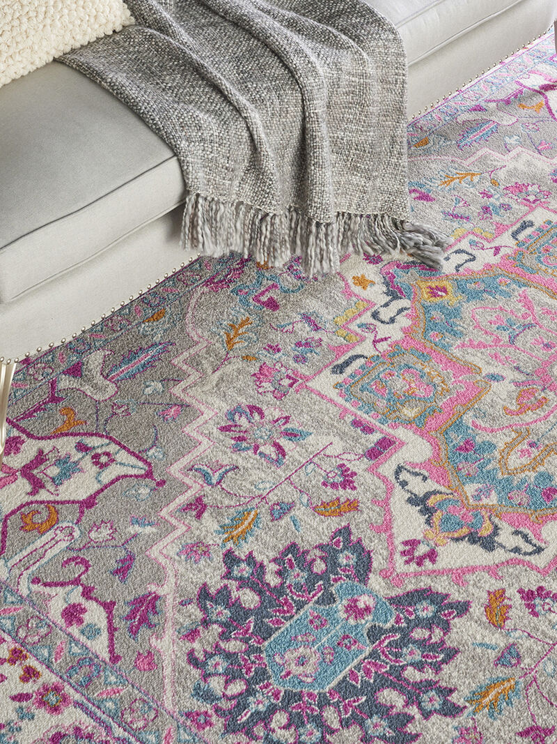 Passion PSN20 Light Gray/Pink 6'7" x 9'6" Rug image number 8