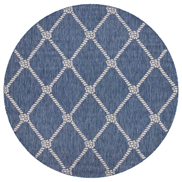 Red Starfish Round Outdoor Area Throw Rug