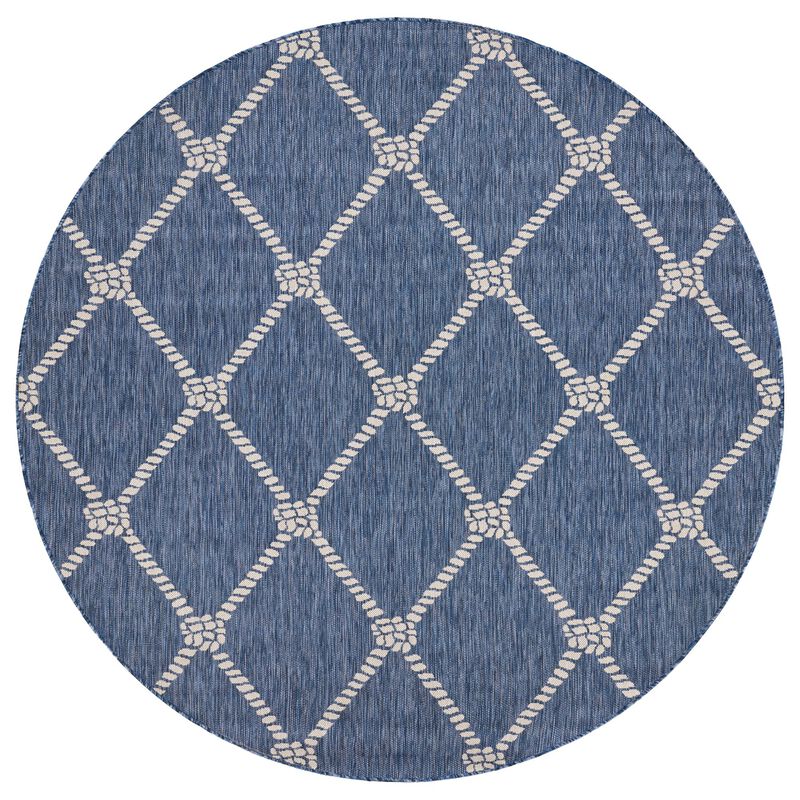 Red Starfish Round Outdoor Area Throw Rug
