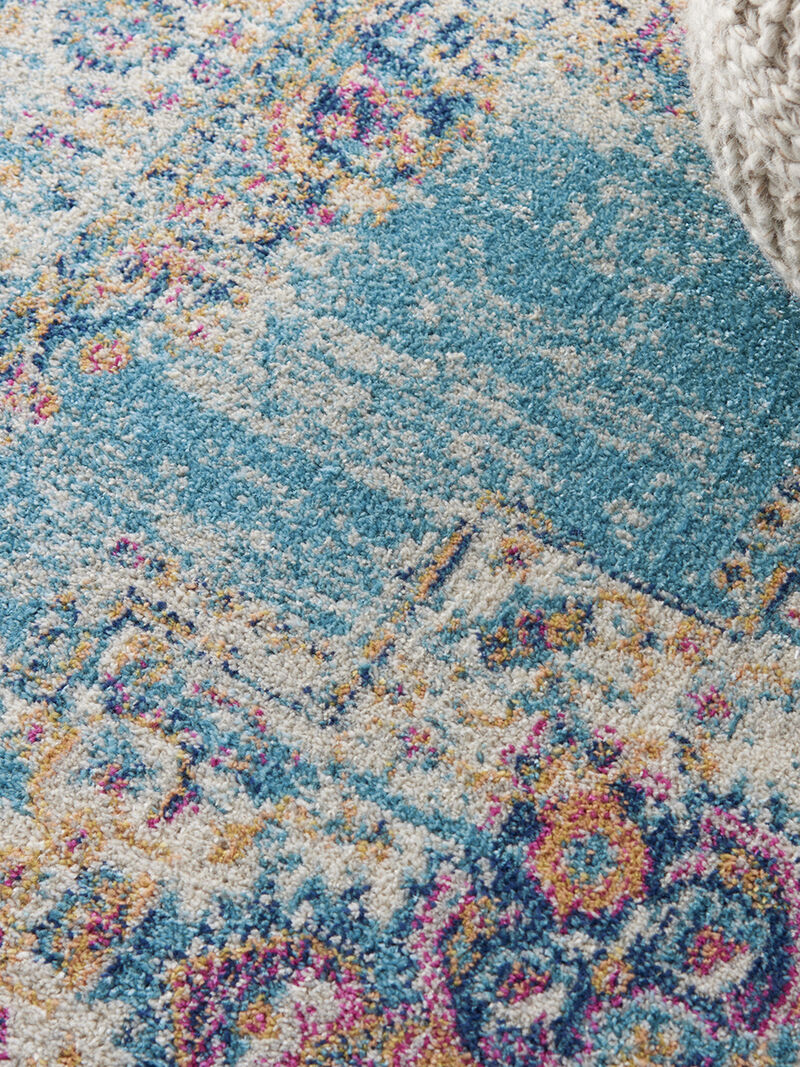 Passion PSN03 Light Blue 5' x Round Rug image number 7