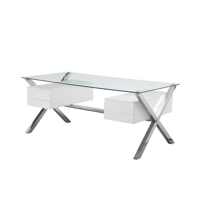 Pangea Home Beverli Desk Large White
