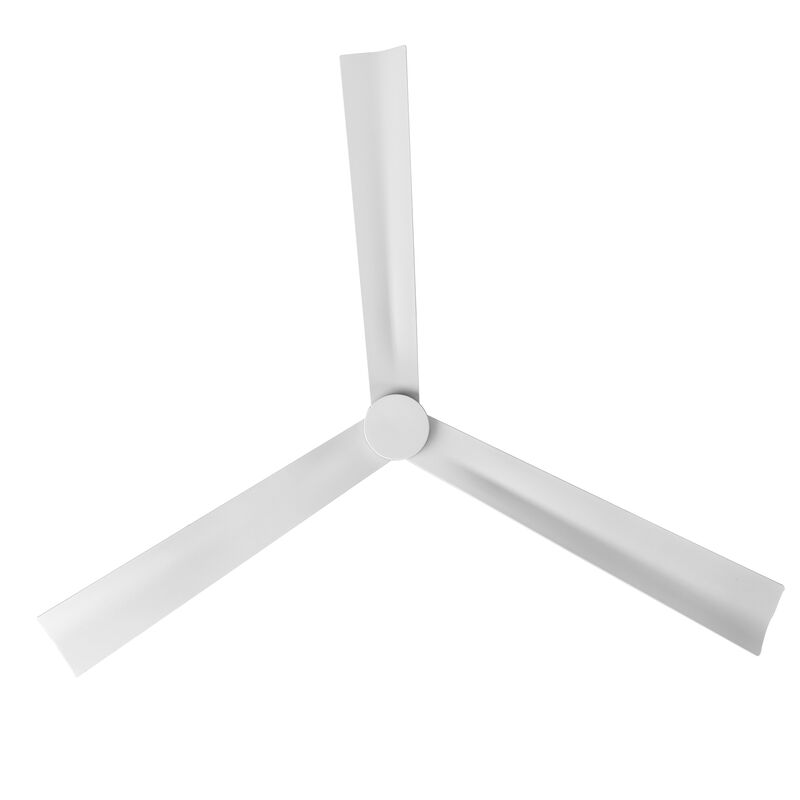 50" Modern White Propeller Remote Control Ceiling Fan without Lights