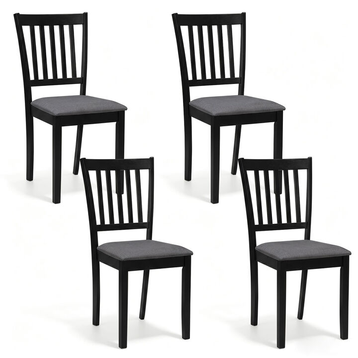 4 Pack Wooden Dining Chairs with Upholstered Seats for Kitchen and Dining Room