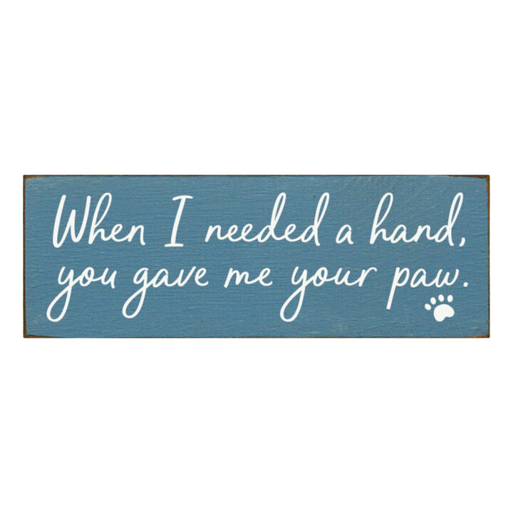Decorative Pet Lover Wood Wall Plaque with Paw Print Sentiment Sign