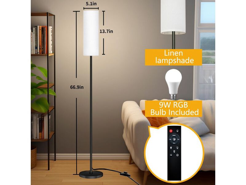 Smart LED Floor Lamp with App Control Dimmable Light for Living Room image number 2