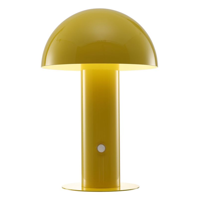 Boletus Contemporary Bohemian Rechargeablecordless Iron Integrated LED Mushroom Table Lamp