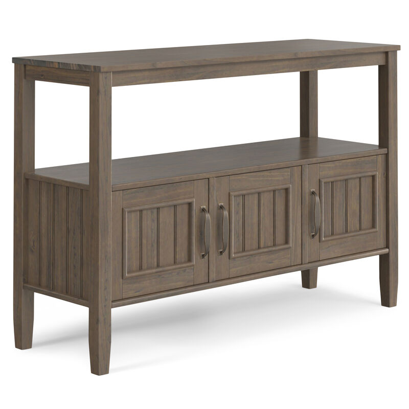 Lev SOLID WOOD 48 inch Wide Contemporary Console Table in Smoky Brown