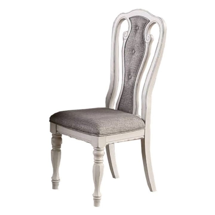 Streamdale Grey Upholstered Tufted Dining Chairs (Set of 2)