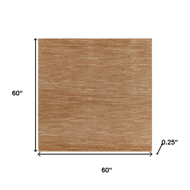 HomeRoots Square Abstract Indoor Outdoor Area Rug image number 2
