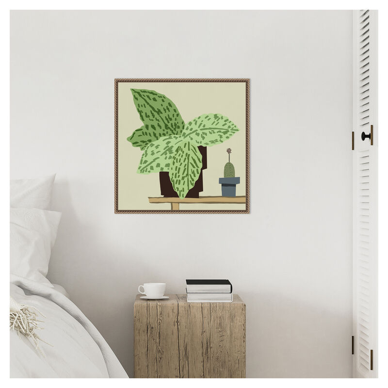 Large Leafy Plant by Little Dean Framed Canvas Wall Art image number 6