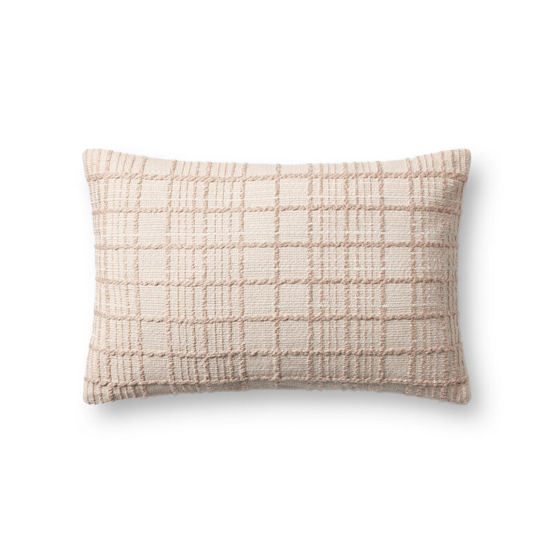 Liv PMH0064 Beige 13''x21'' Polyester Pillow by Magnolia Home by Joanna Gaines x Loloi