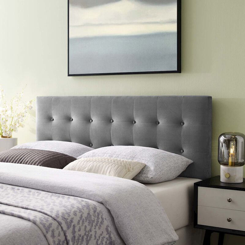 Emily Biscuit Tufted Performance Velvet Full Headboard image number 6