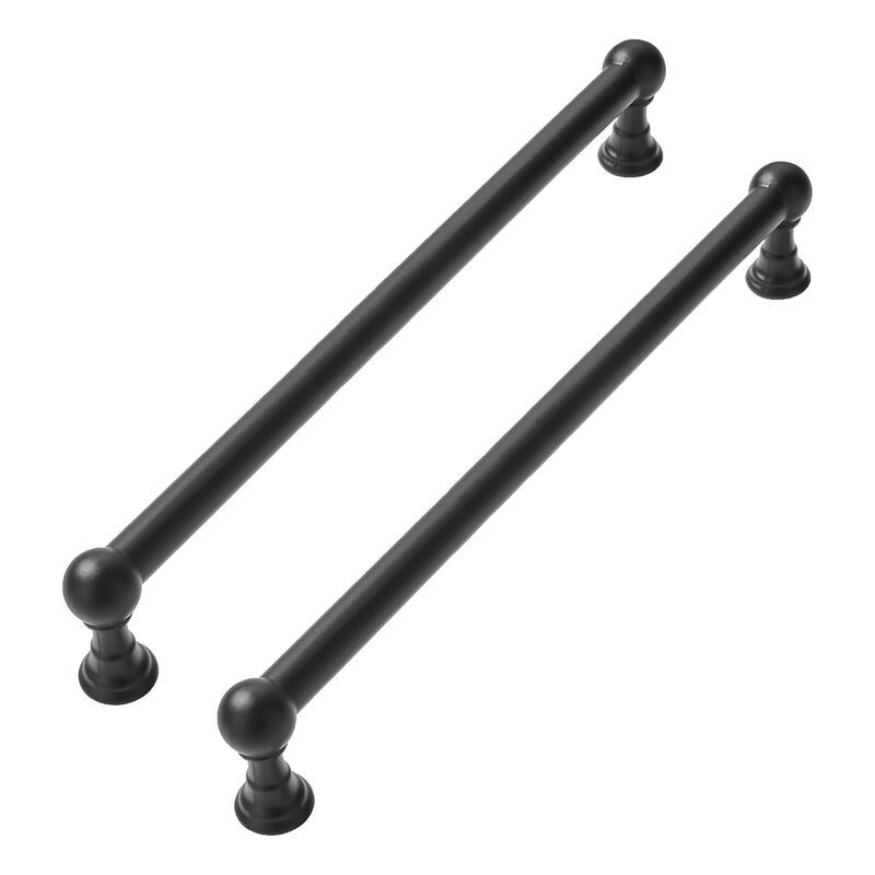 CABDM 5 Pack 12 Inch Solid Kitchen Cabinet Handles Matte Black Heavy Duty Cabinet Pulls Drawer Pulls Cabinet Hardware Kitchen Ha