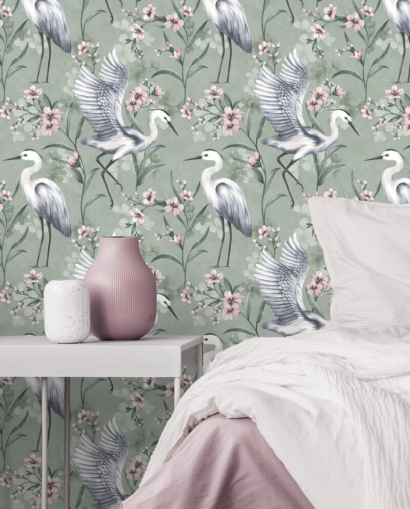Simonetta Seafoam Heron Wallpaper image number 1