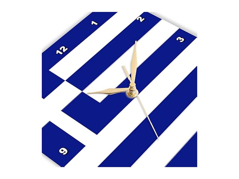 Greek Flag Wall Clock 10 Inch Home Decor image number 3