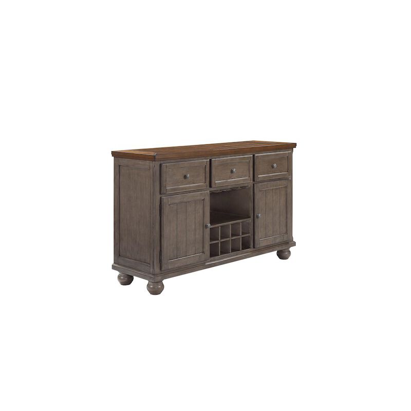 Bernards Will Server W/ Power Pack in Gray / Brown Finish image number 1