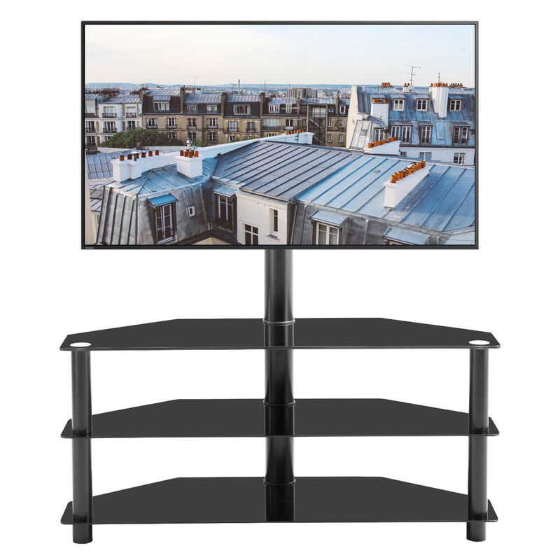 Streamdale Multi-Function TV Stand Height Adjustable Bracket Swivel 3-Tier image number 0