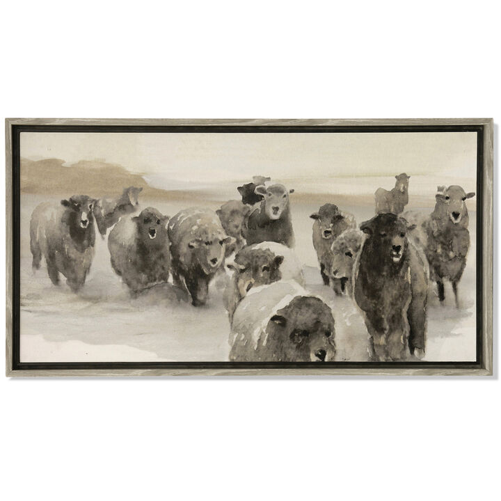 Winter Sheeps II Framed Print