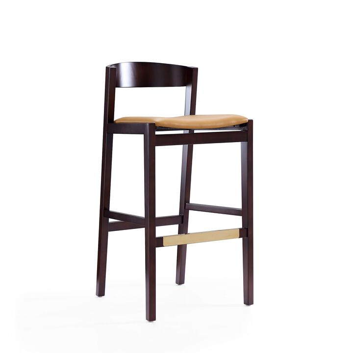 Klismos Tan Bar Stools (Set of 3)
