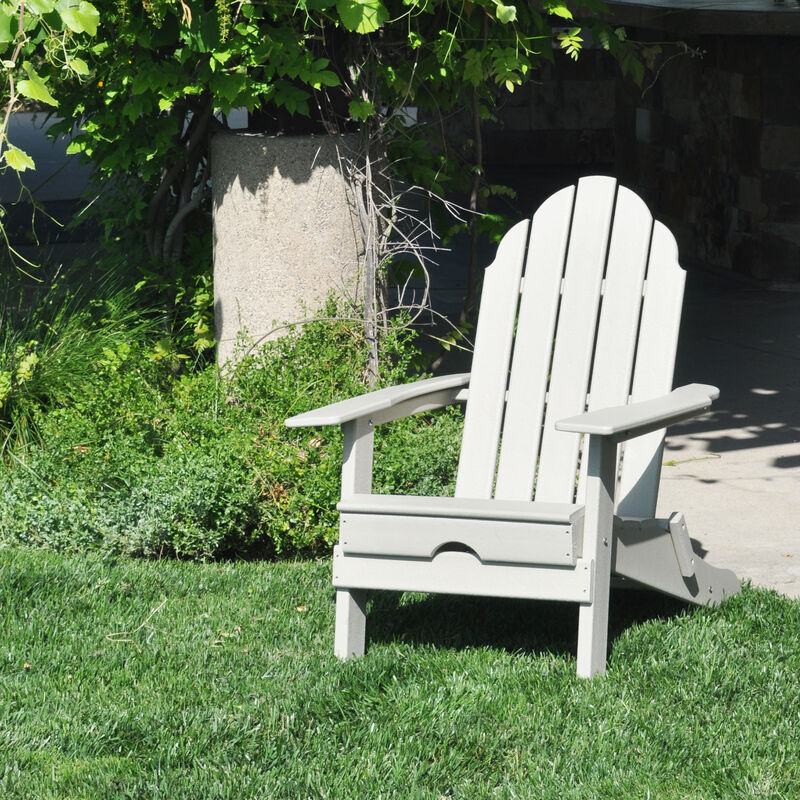 ResinTEAK Folding Adirondack Chair For Fire Pits, Patio, Porch, and Deck, New Tradition Collection
