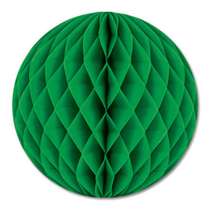 Club Pack of 24 Green Honeycombs Hanging Tissue Ball St Patrick's Day Decor 12"