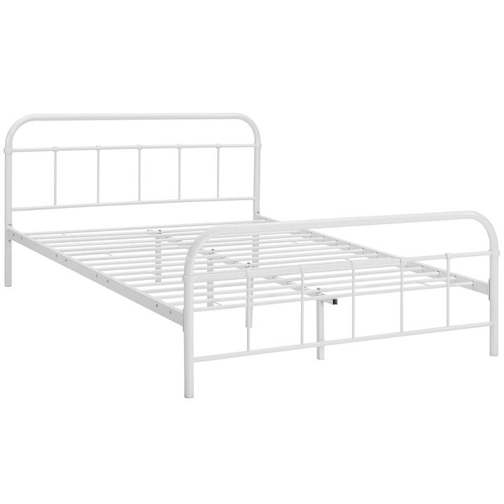 Modway Furniture  36.5 x 84.5 in. Maisie Queen Stainless Steel Bed Frame