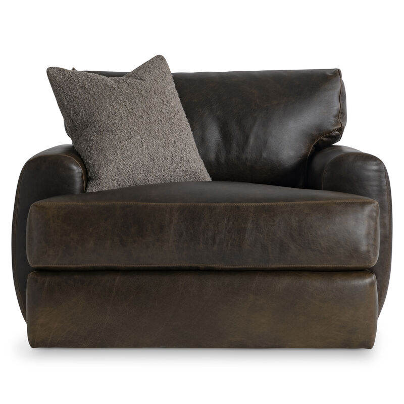 Cameron Leather Swivel Chair image number 1