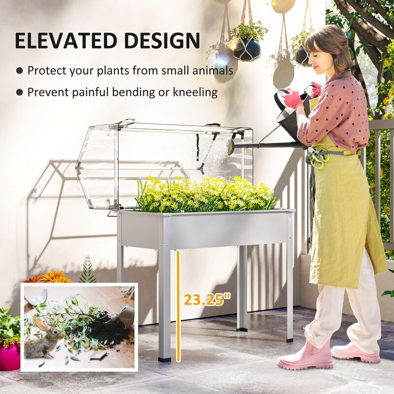 Hivvago Elevated Vegetable Planter with Drainage Hole image number 4