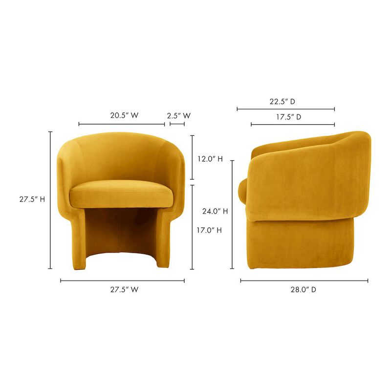 Moe's Home Collection Franco Chair Mustard
